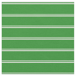 Tissu Crème à la menthe et Grandes bandes vert de la for