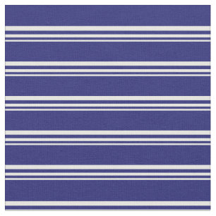 Tissu Crème à la menthe et Motif bleu nuit