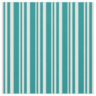 Tissu Crème à la menthe et Motif couleur cyan foncé