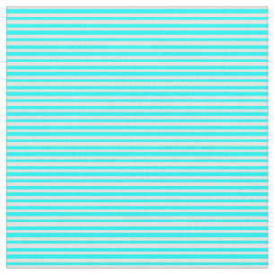 Tissu Crème à la menthe et Motif de couleur Aqua