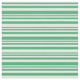 Tissu Crème à la menthe et Motif rayé de couleur vert me