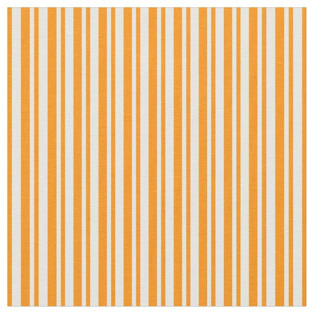 Tissu Crème à la menthe et rayures orange foncé (Fermer)