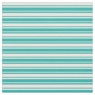 Tissu Crème à la menthe et vert de la mer claire Motif d