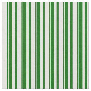 Tissu Crème à la menthe et vert foncé lignes Motif