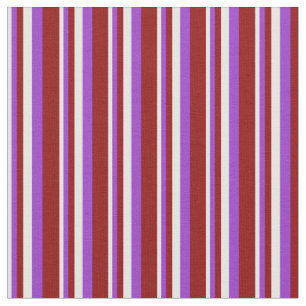 Tissu Crème à la menthe, orchidée foncée et rouge foncé