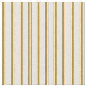 Tissu Crème à menthe et lignes d'or foncé