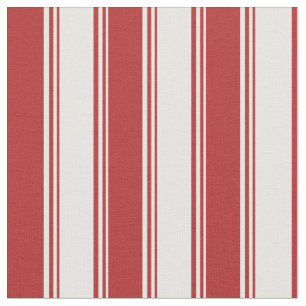 Tissu Crème à menthe et Motif à liner rouge