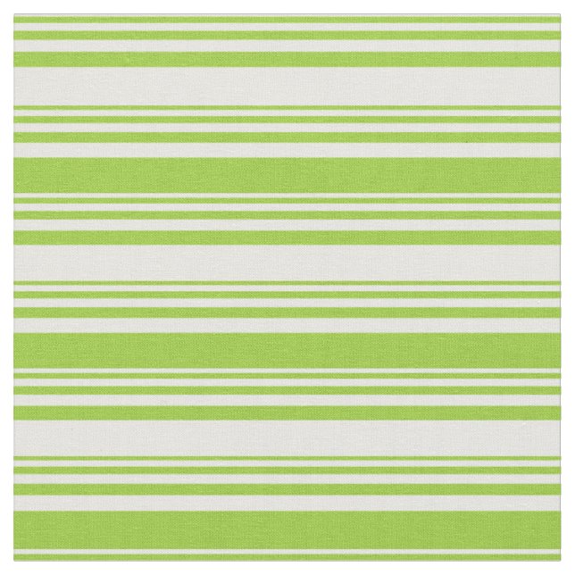 Tissu Crème à menthe et Motif à rayures vertes (Fermer)