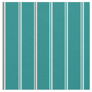 Tissu Crème à menthe et Motif Turquoise de bandes/lignes