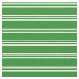 Tissu Crème à menthe et Motif vert de forêt