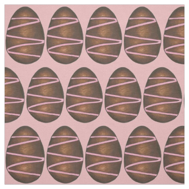 Tissu Crème au chocolat Beurre de Pâques Oeuf Candy Impr (Échantillon)