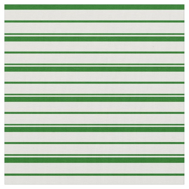 Tissu Crème de menthe et lignes de couleur vert foncé (Fermer)