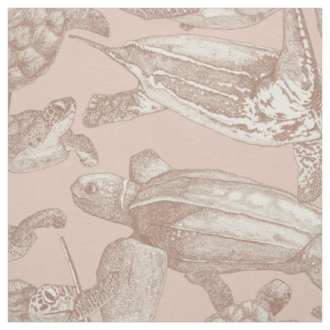 Tissu crème de mousse mocha de tortue marine tan (Échantillon)