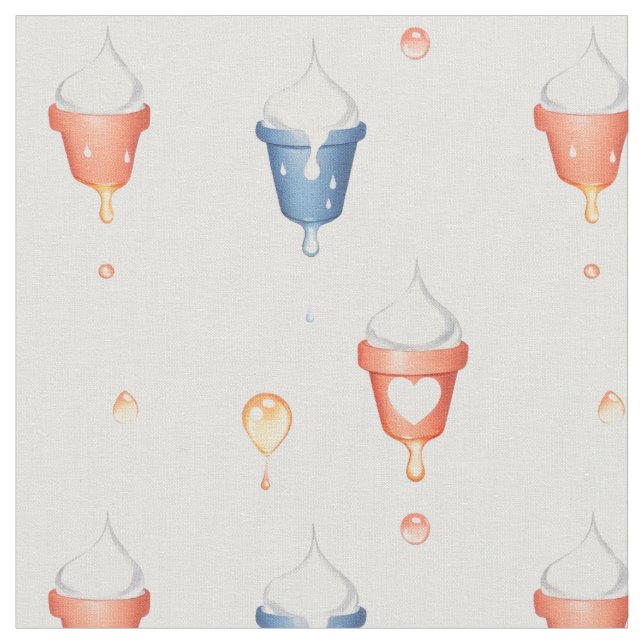 Tissu Crème glacée fondue (Fermer)