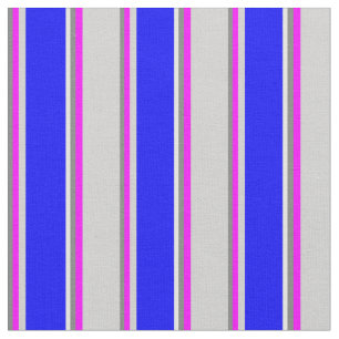 Tissu Crème gris, Fuchsia, gris clair, bleu et menthe