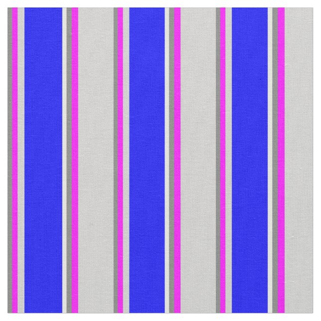 Tissu Crème gris, Fuchsia, gris clair, bleu et menthe (Fermer)