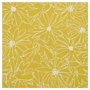 Tissu crème jaune magnolia stellata