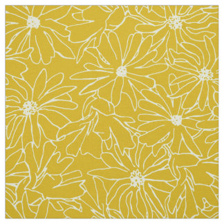 Tissu crème jaune magnolia stellata