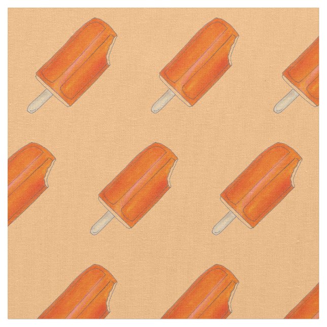 Tissu Crème orange crème glacée Popsicle Pop (Fermer)