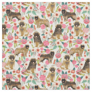 Tissu crème vintage de floraux pour chien leonberger