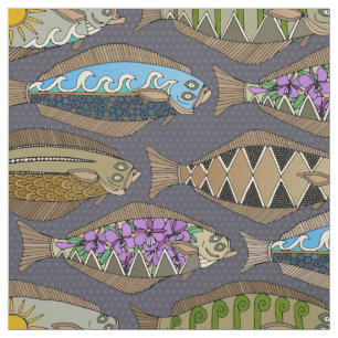 Tissu Crépuscule d'Alaska de flétan