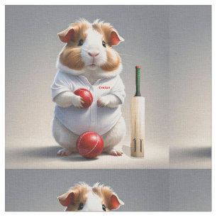 Tissu Cricket Craze : Le Big Match Des Cochons De Guinée