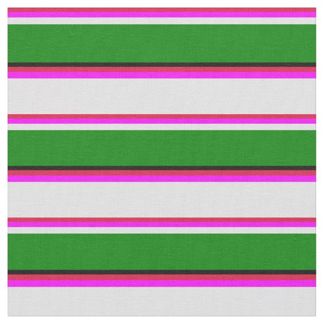 Tissu Crimson, Fuchsia, Lavande, Vert et Noir (Fermer)