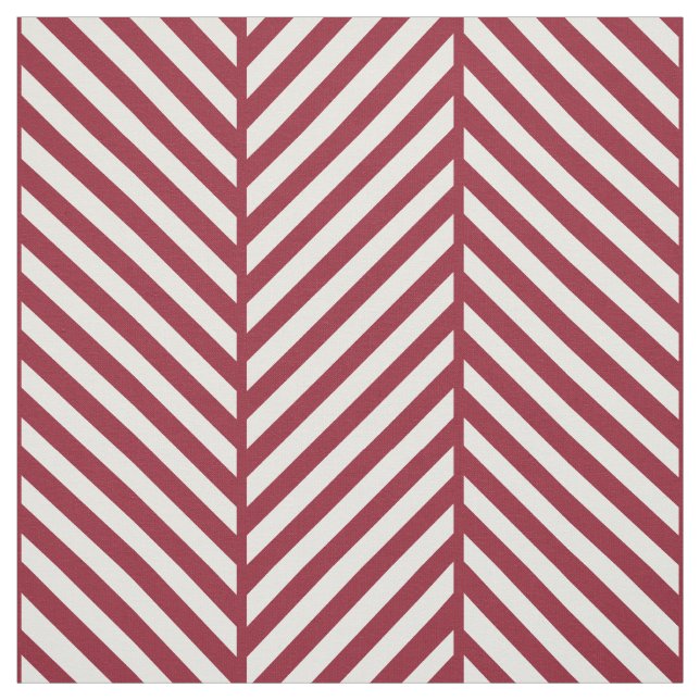Tissu Crimson Herringbone Grande échelle (Échantillon)