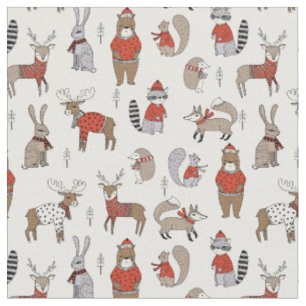 Tissu Critère des bois de Noël