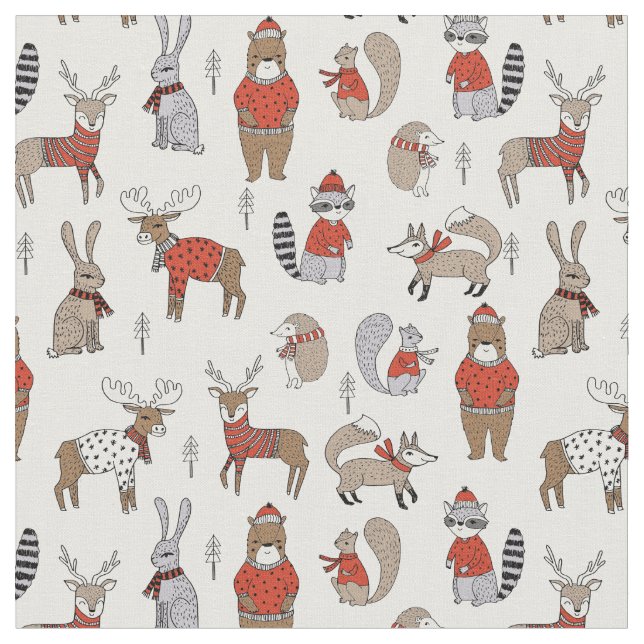 Tissu Critère des bois de Noël (Fermer)