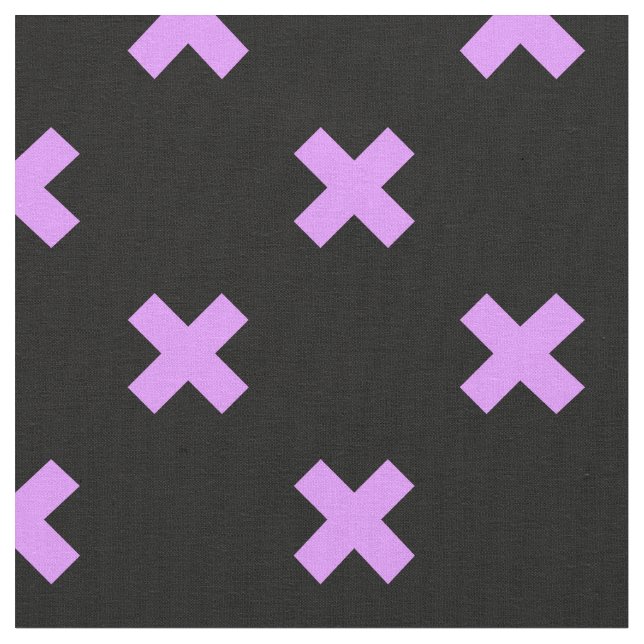 Tissu Crochets Lilac sur noir (Fermer)