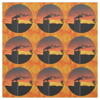 Tissu Croisement au coucher du soleil v1