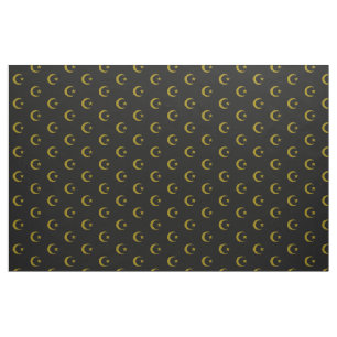 Tissu Croissant de lune et coton peigné par étoile (56