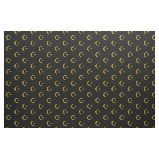 Tissu Croissant de lune et coton peigné par étoile (56" (Fat Quarter)