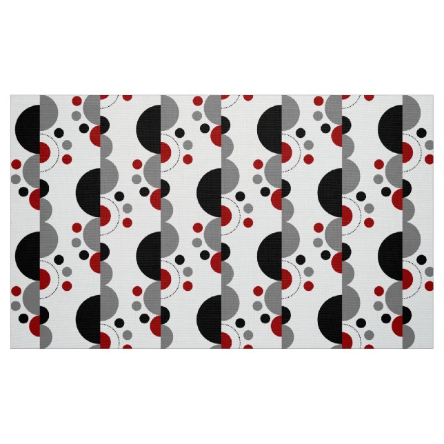 Tissu Croissants Abstraits 01 - Rouge rubis (Fat Quarter)