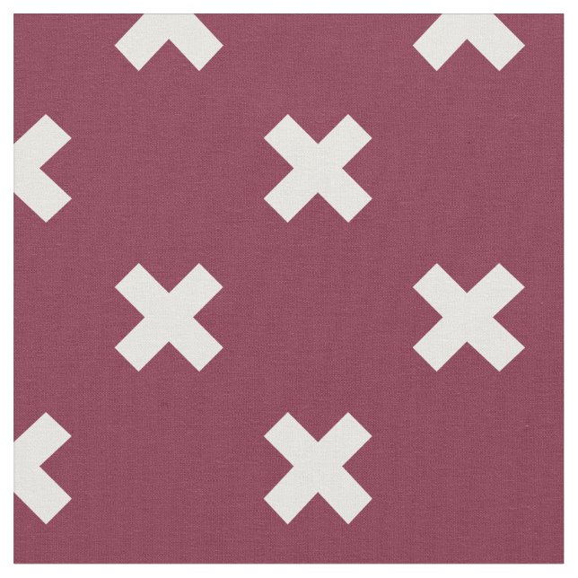 Tissu Croix blanche sur mûrier (Fermer)