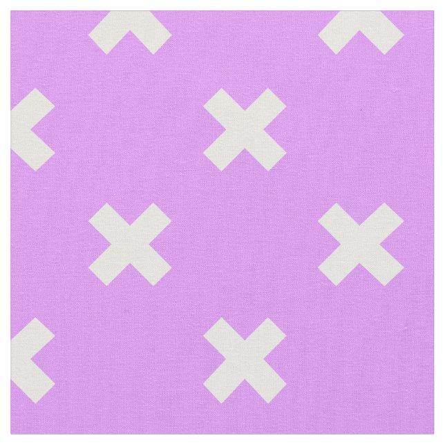 Tissu Croix blanches sur lilas (Fermer)