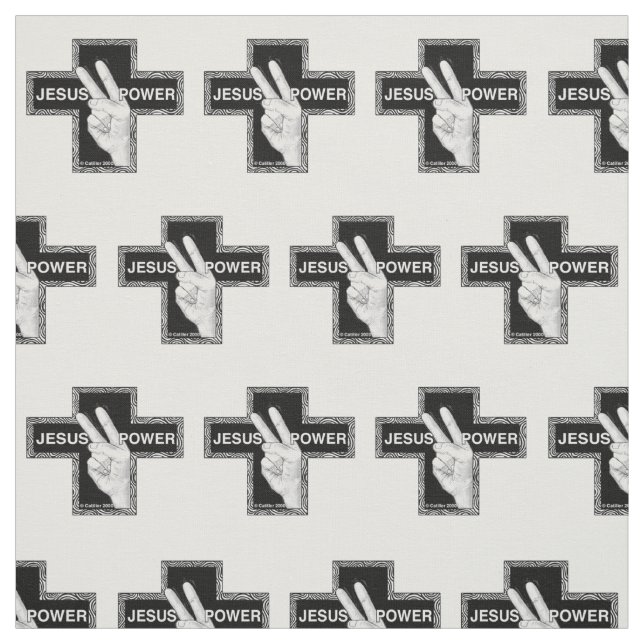 Tissu Croix chrétienne de Jesus Power (Échantillon)