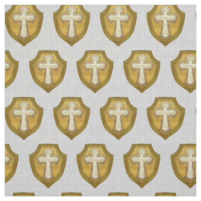 Tissu Croix chrétienne du bouclier (Échantillon)