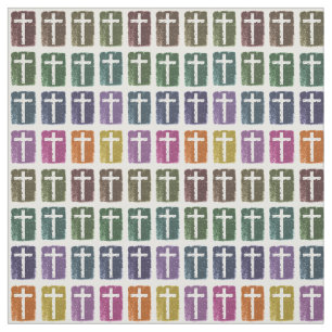 Tissu Croix d'arc-en-ciel