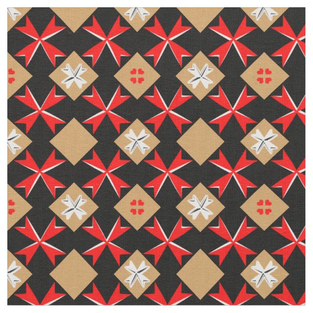 Tissu Croix de Malte et Drapeau maltais Tissu/mode tenda (Fermer)