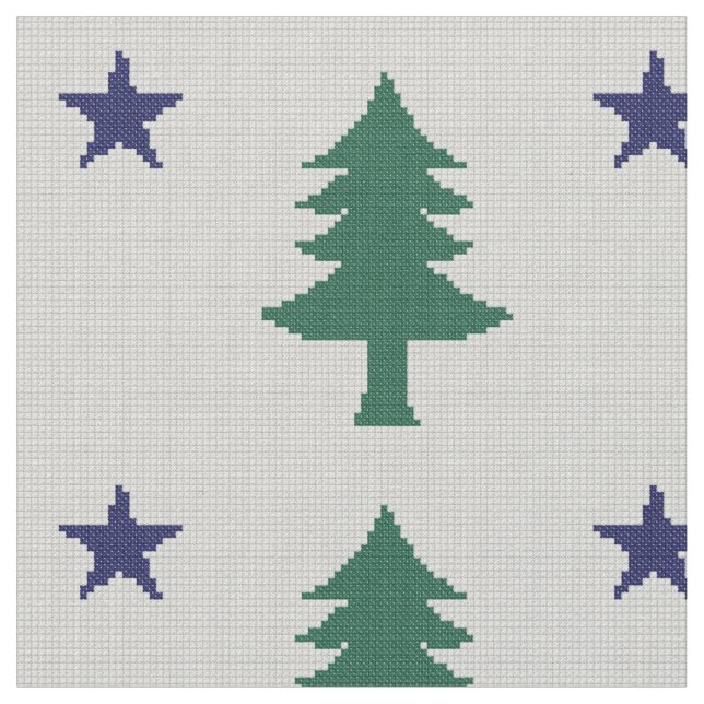 Tissu Croix du Drapeau du Maine 1901 (Fermer)