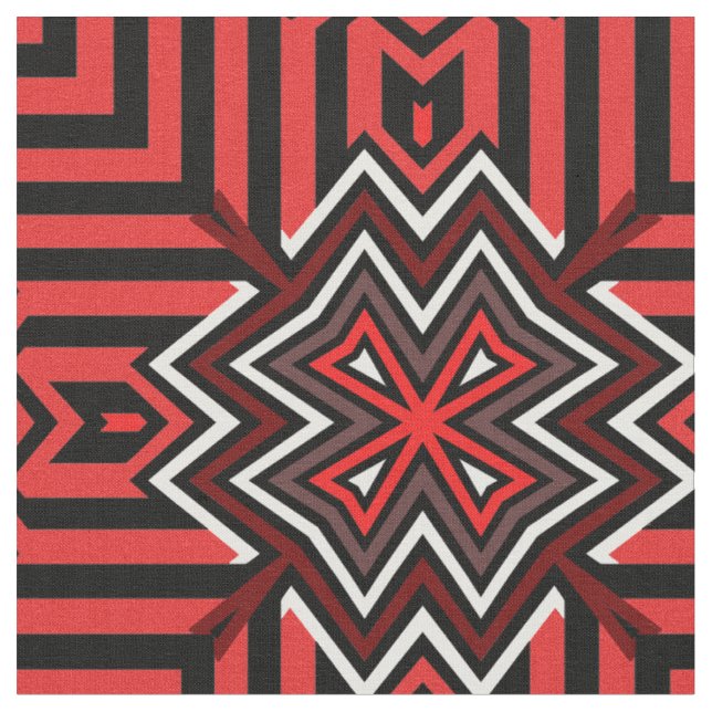 Tissu Croix Nordique Rouge (Fermer)