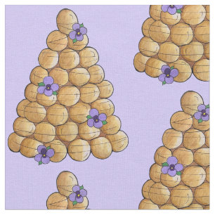 Tissu Croquembouche Choux Buns Pansy French Mariage Cake