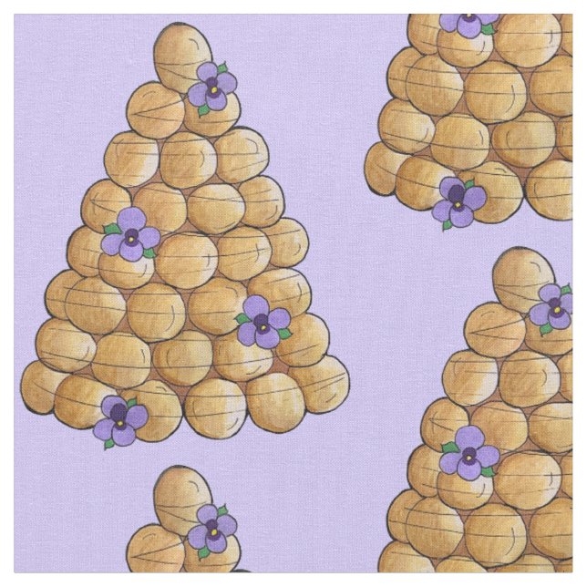 Tissu Croquembouche Choux Buns Pansy Gâteau de Mariage F (Fermer)