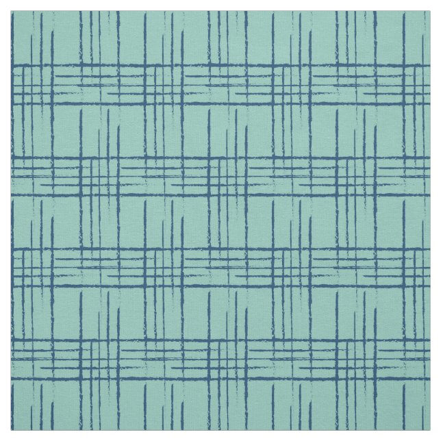 Tissu Crosshatch aqua 1956 (Échantillon)