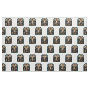 Tissu Crucifixion de fenêtre en verre teinté de Jésus