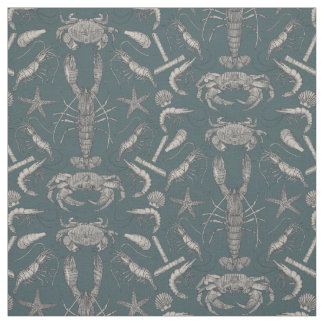 Tissu crustacés de corne damassé apatite foncé