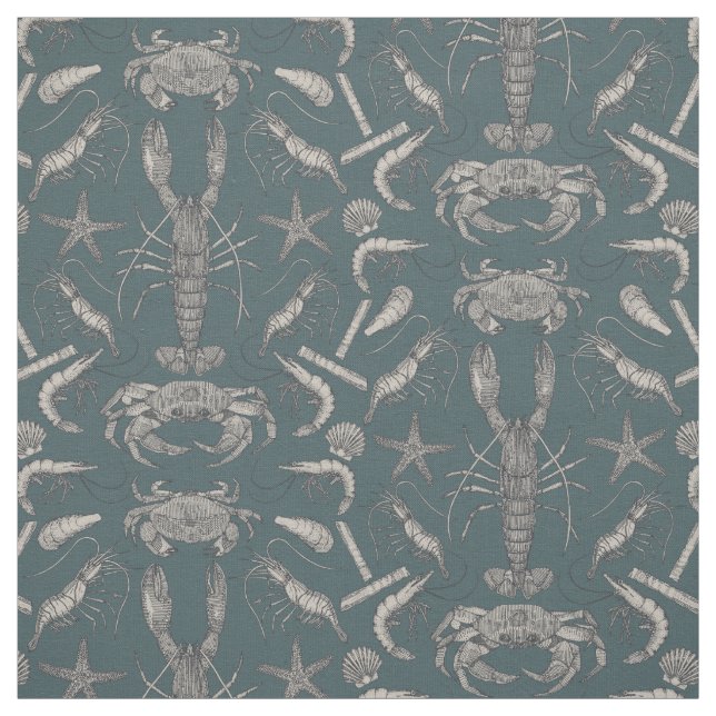 Tissu crustacés de corne damassé apatite foncé (Échantillon)