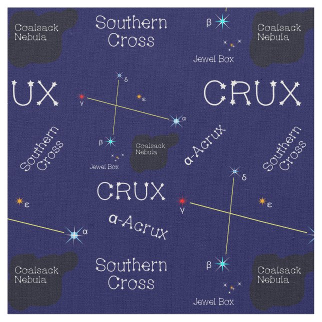 Tissu Crux de constellation de l'hémisphère sud (Fermer)